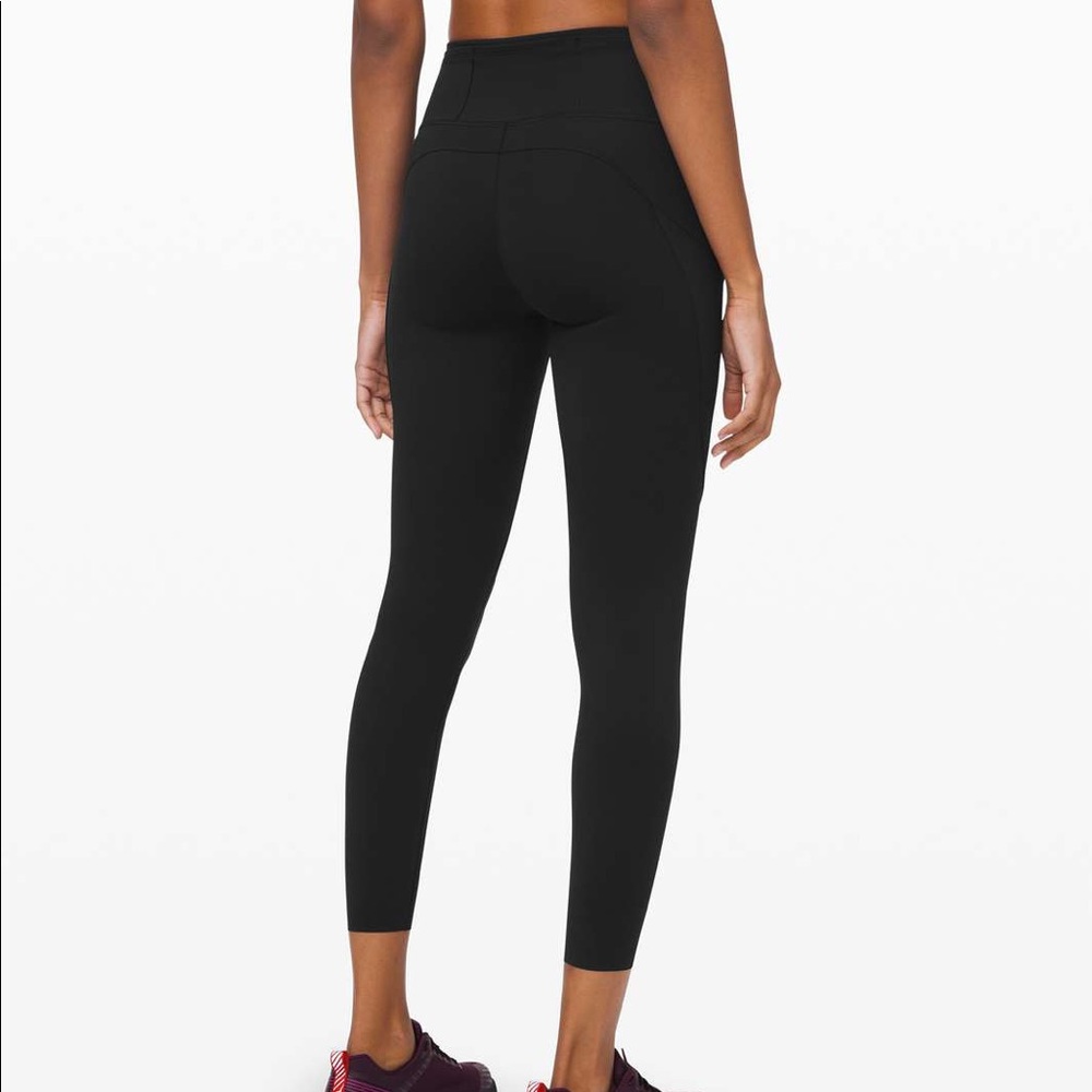 Lululemon Fast and Free 25” Black leggings size 4